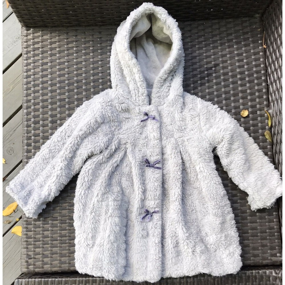 Amarican Widgeon Grey Coat Jacket Faux Fur Girls Sz 4 T